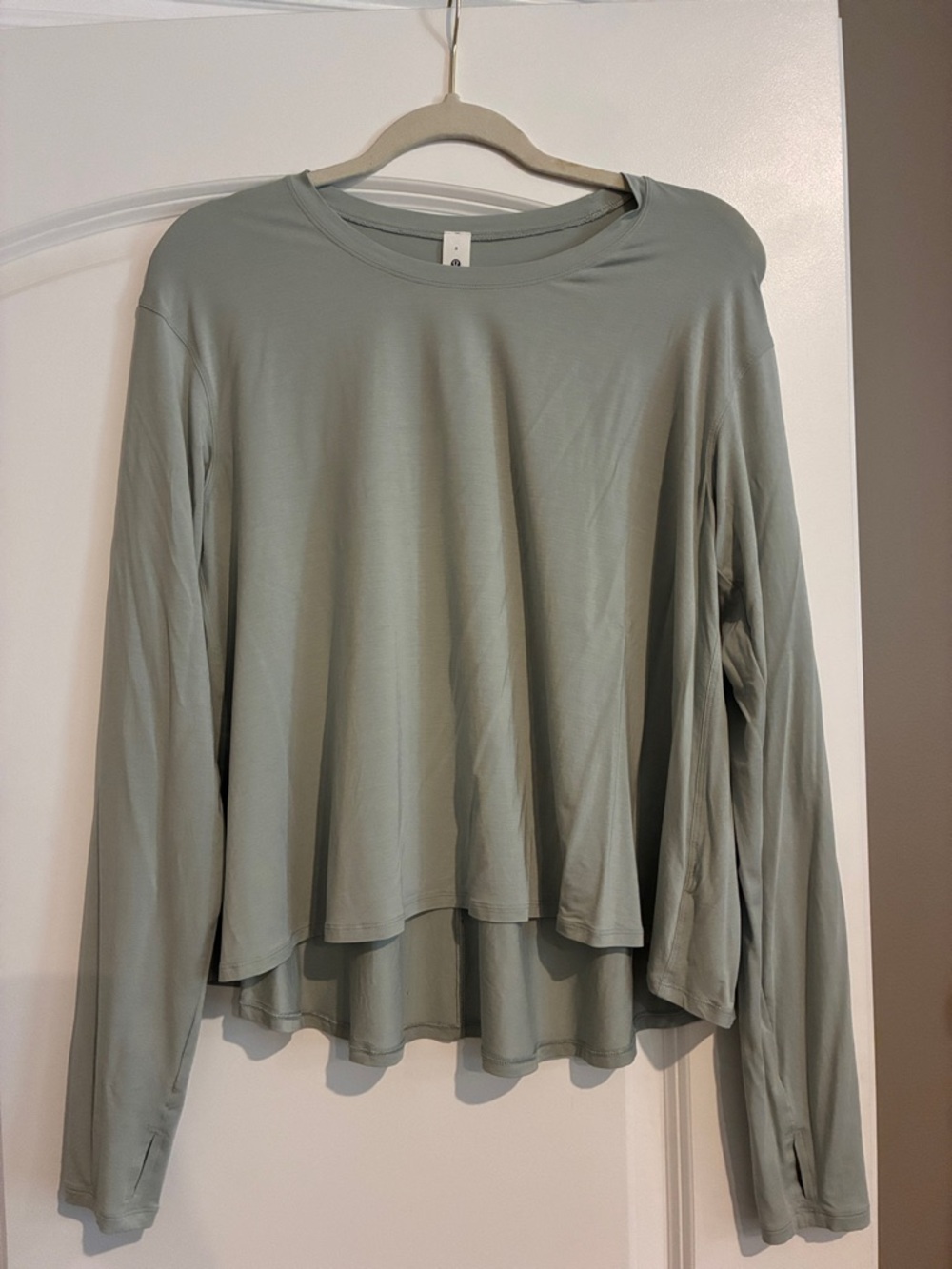 lululemon athletica gray Layered Hem Long Sleeve Top
